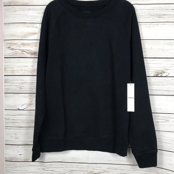 NWT Hudson Black Enzo Exposed Raglan Sweater XL - Picture 2 of 8